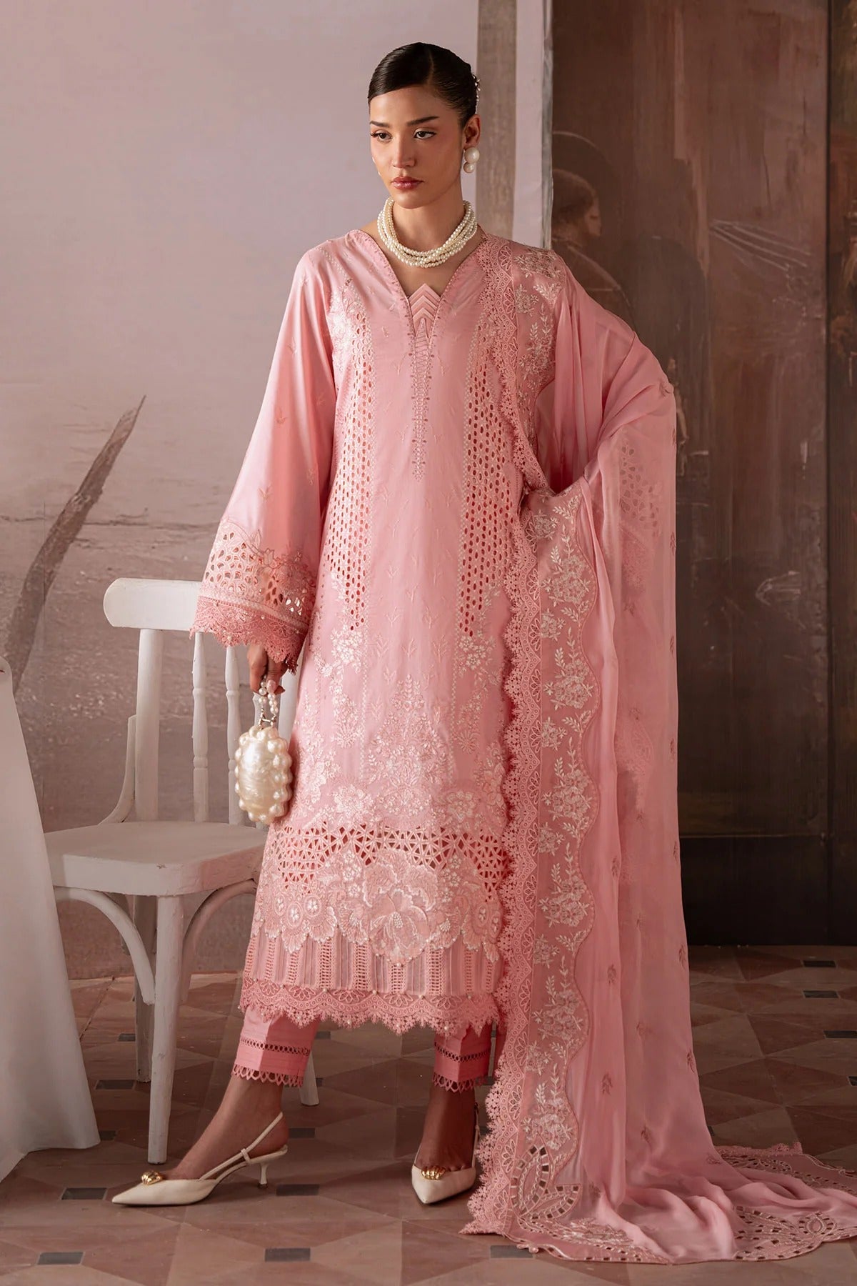 Lawn - Nureh - Feya - Embroidered 26 - FE-22 - Mia