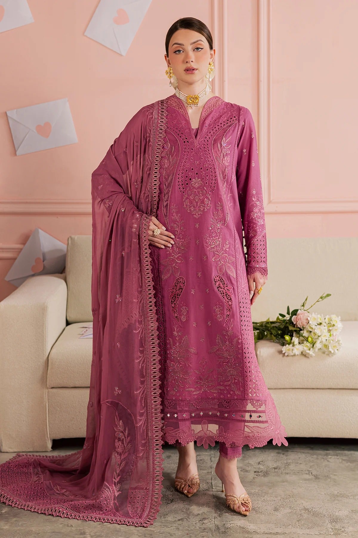Lawn - Nureh - Feya - Embroidered 26 - FE-13