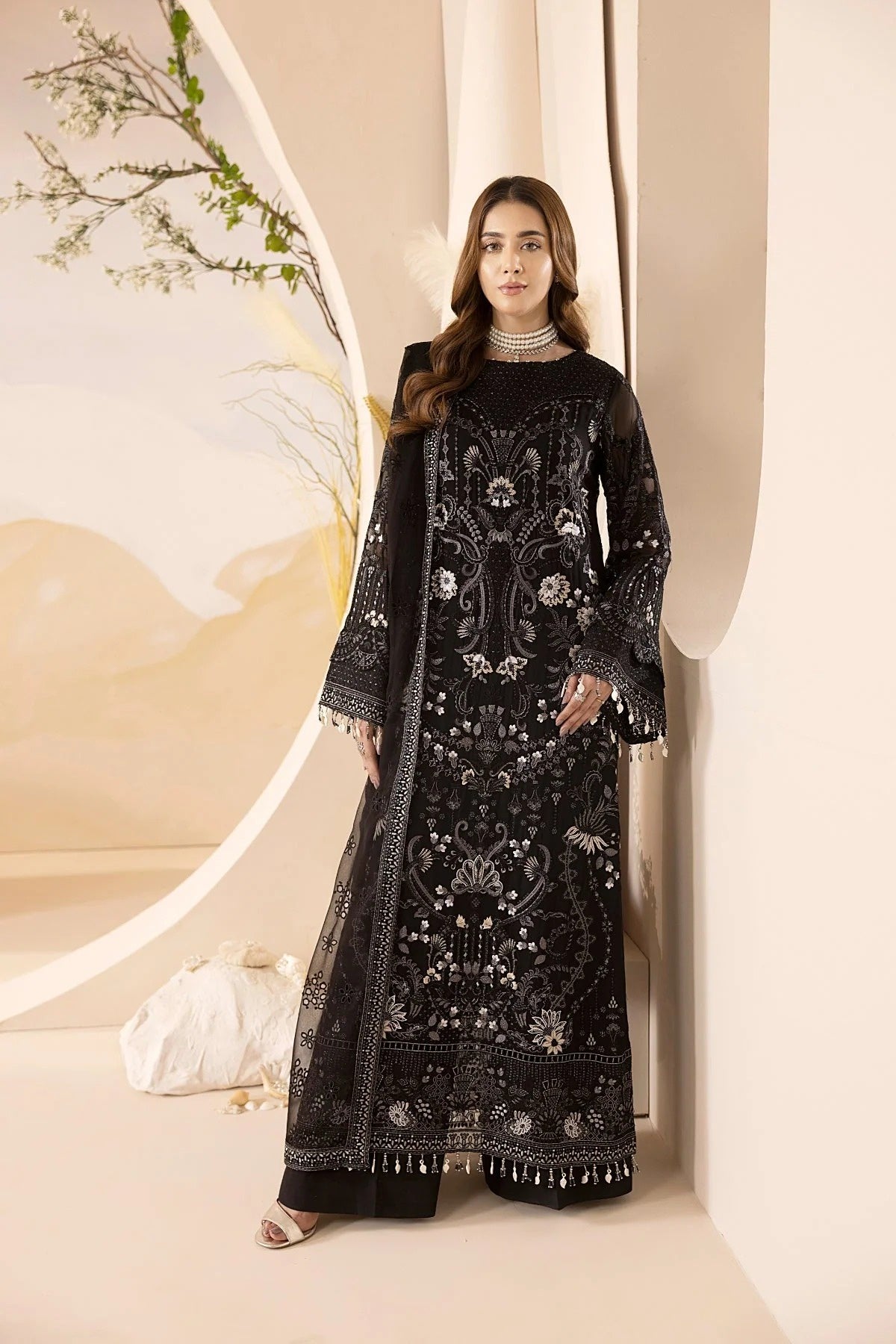 CHIFFON - LAVISH - PAREESA - SPLENDOR BLACK