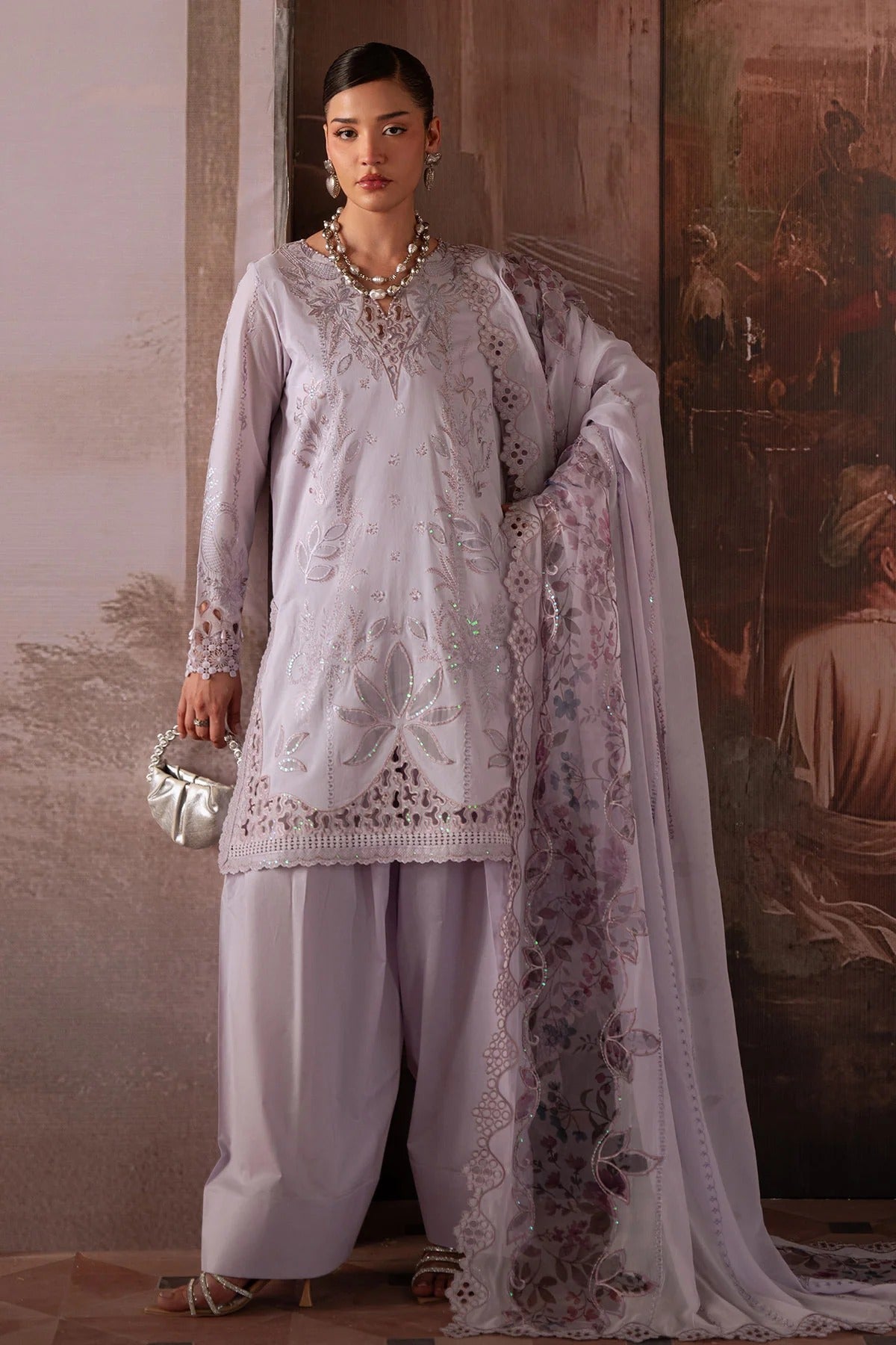 Lawn - Nureh - Feya - Embroidered 26 - FE-20 - Luna
