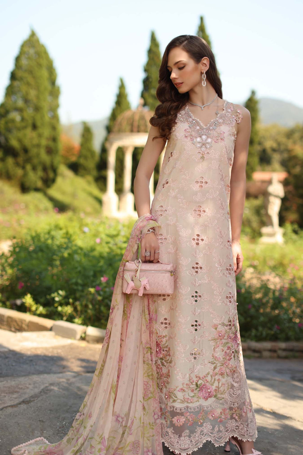 LAWN - NOOR BY SAADIA ASAD - SCHIFFLI - D7 - A - Florine