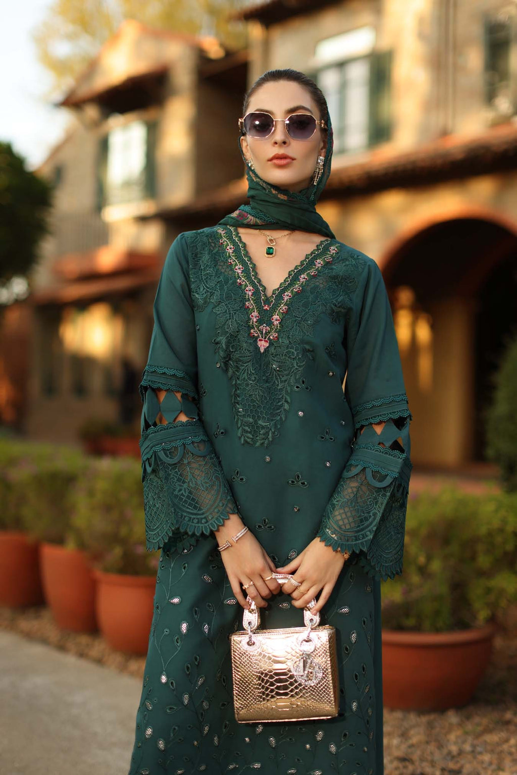 LAWN - NOOR BY SAADIA ASAD - SCHIFFLI - D6 - B - Zelina