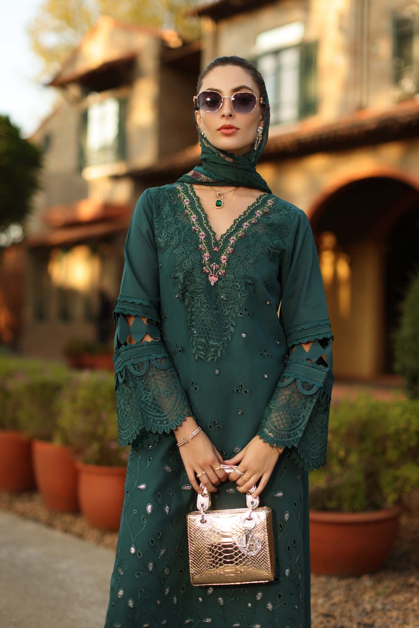 LAWN - NOOR BY SAADIA ASAD - SCHIFFLI - D6 - B - Zelina