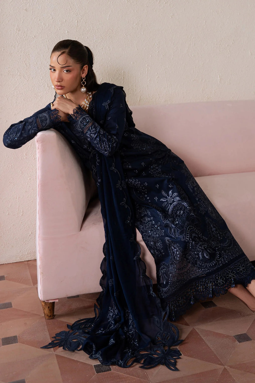 Lawn - Nureh - Feya - Embroidered 26 - FE-23 - Emily