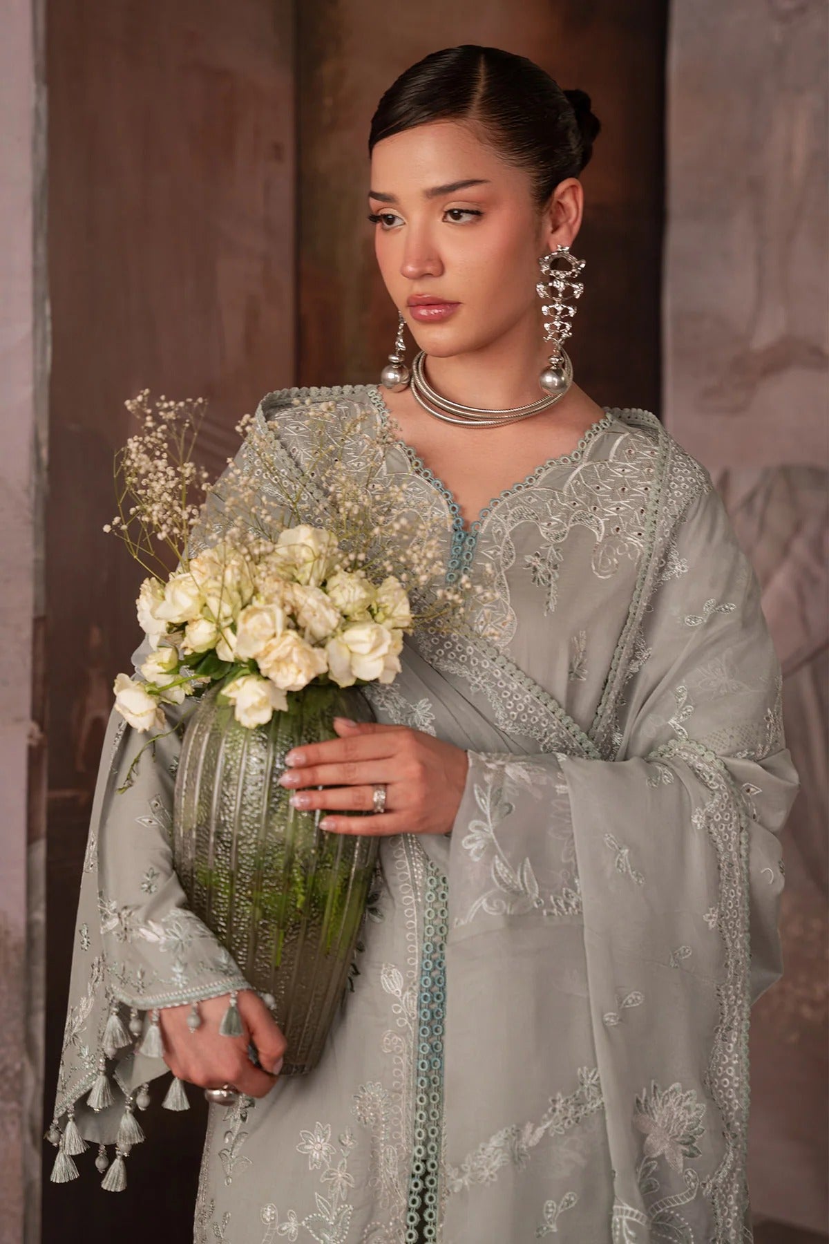 Lawn - Nureh - Feya - Embroidered 26 - FE-21 - Leena